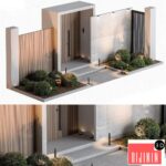 Outdoor Entrance and Fence 05 - Architecture Element