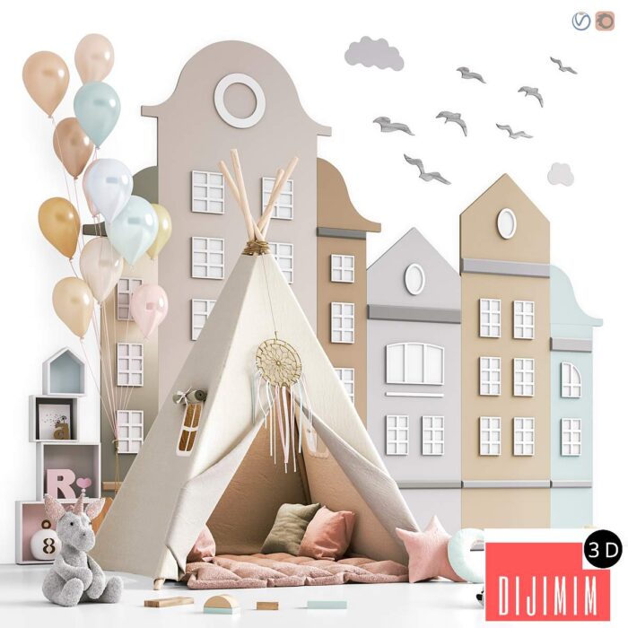 Toys , decor and furniture for nursery 132 - Görsel 1