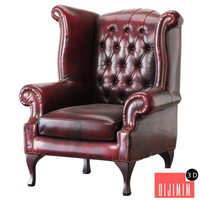 Armchair Chesterfield Queen - Görsel 1