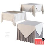 Tablecloth on a square table