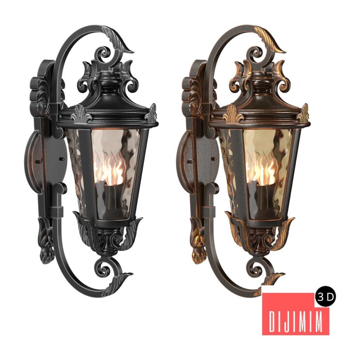 Marseille Rustic Industrial Outdoor Wall Light - Görsel 1