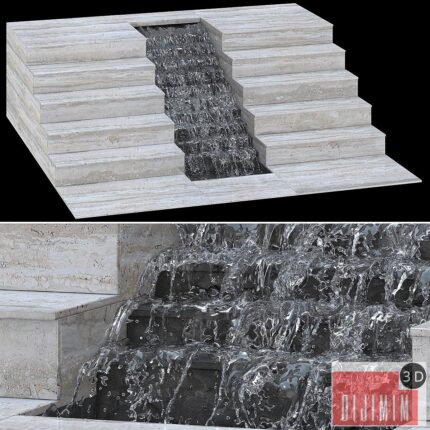Waterfall fountains stairs_007