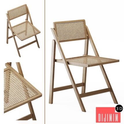 Zara Home RATTAN AND WOOD FOLDING CHAIR