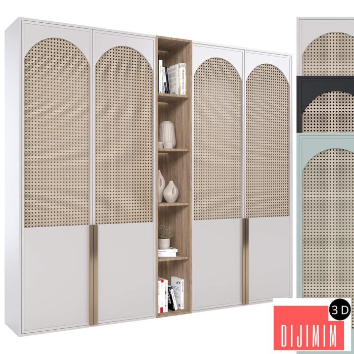 Rattan wardrobe furniture 02 - Görsel 1