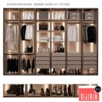 Wardrobe with glass doors