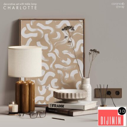 Wooden decor set