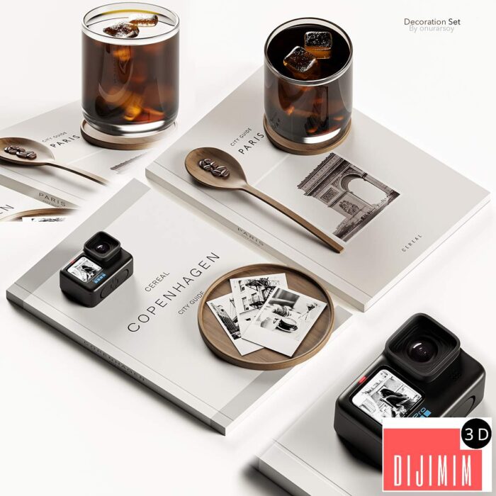 Decoration set with Books and Coffee - Görsel 1