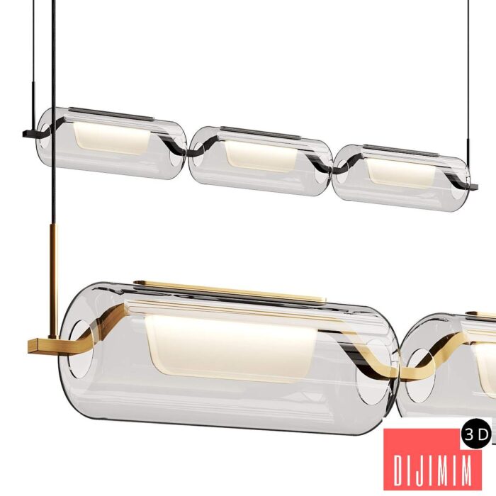 Kuzco Lighting Hilo Linear Pendant Lamp - Görsel 1