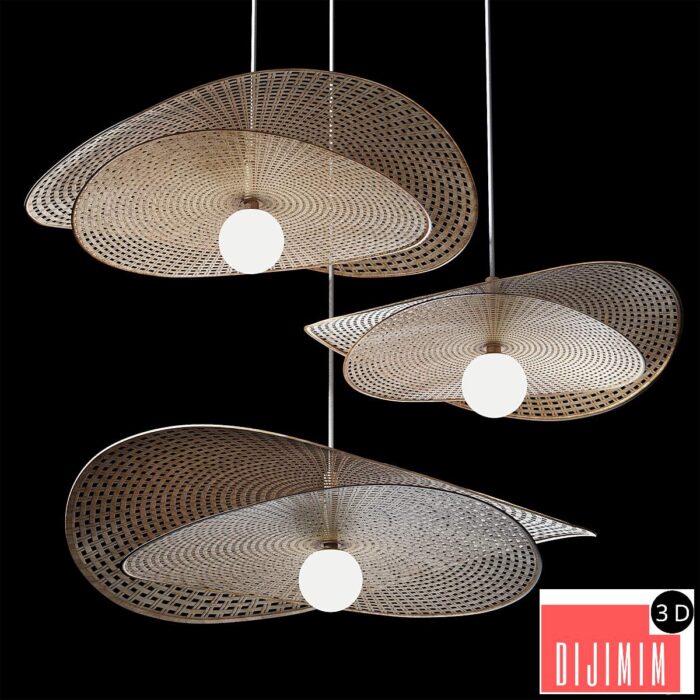 Rattan pendant Light 10 - Görsel 1