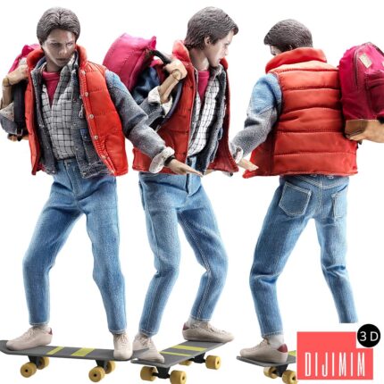 set of figures 3 Doc Brown and Marty McFly