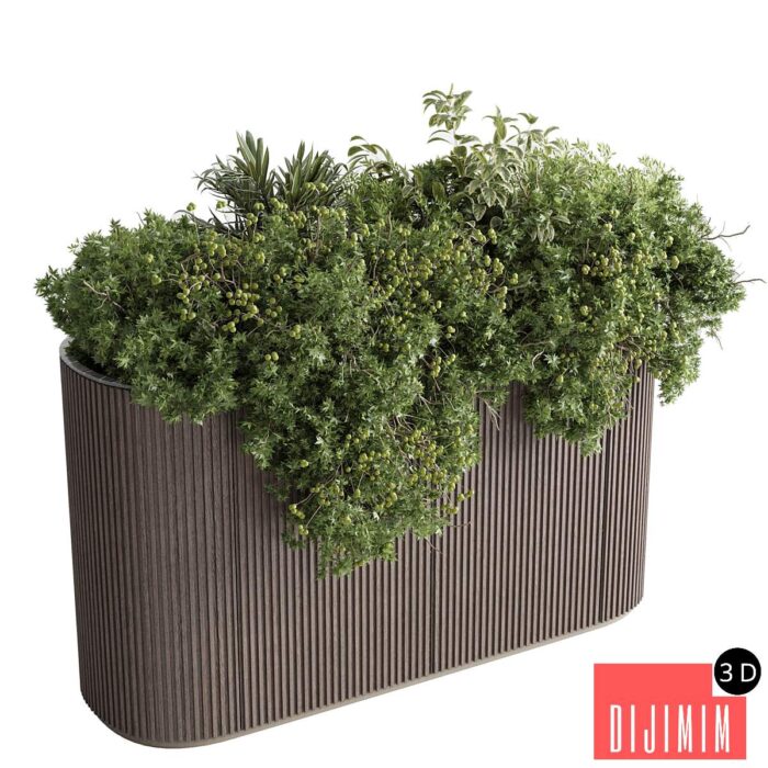wooden box plants on stand - set indoor 383 marble box vase - Görsel 1