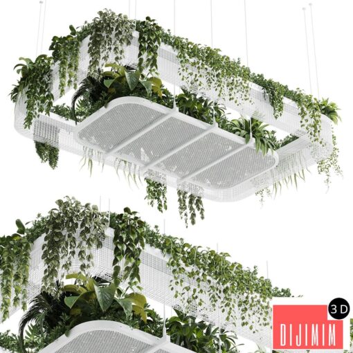 Hanging plants - indoor plant 323 vray