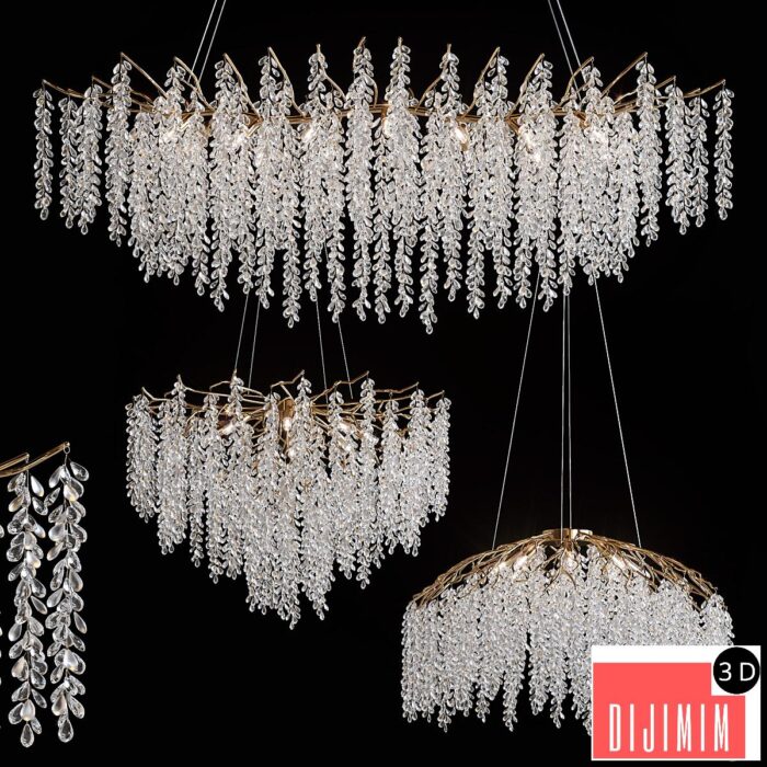 Luxury Crystal LED Chandeliers - Görsel 1