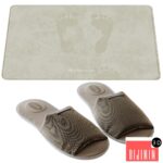 Slippers and bath mat