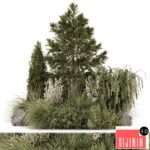 Outdoor Plants Bush Collection -Bush Set 1578