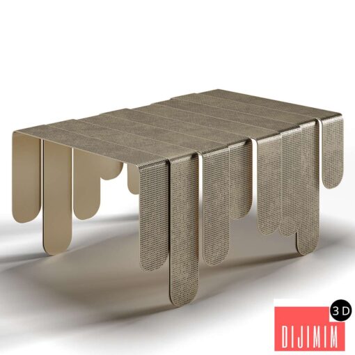 Brass coffee table XILO by DE CASTELLI