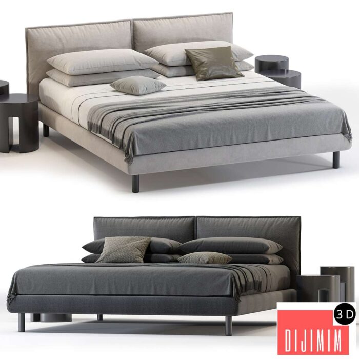 Meridiani Oliver Bed - Görsel 1