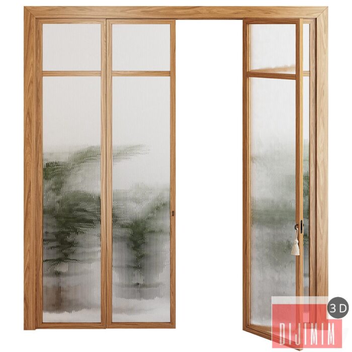 Fluted Glass Partition - Görsel 1