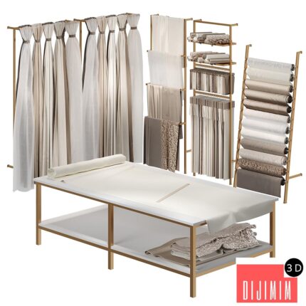 Commercial equipment for a curtain and fabric store