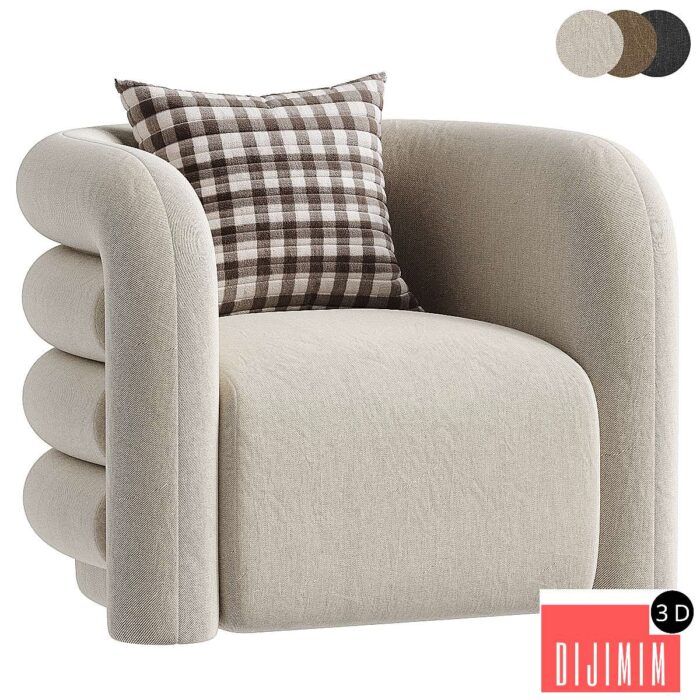 Curves Lounge Chair - Görsel 1