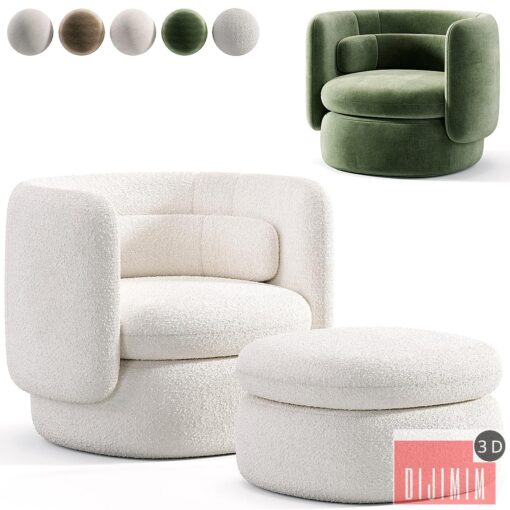 Aria 3 seater flannette armchair