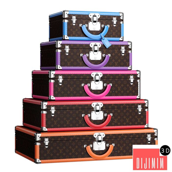 Suitcases Bisten Macassar Multicolore (Louis Vuitton) - Görsel 1
