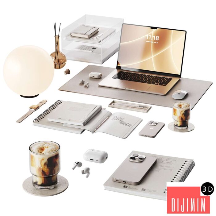 Beige soft decor for the workplace - Görsel 1