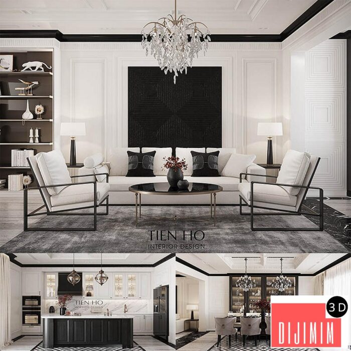 Apartment 18 3dsmax American Sabi Style File - Görsel 1