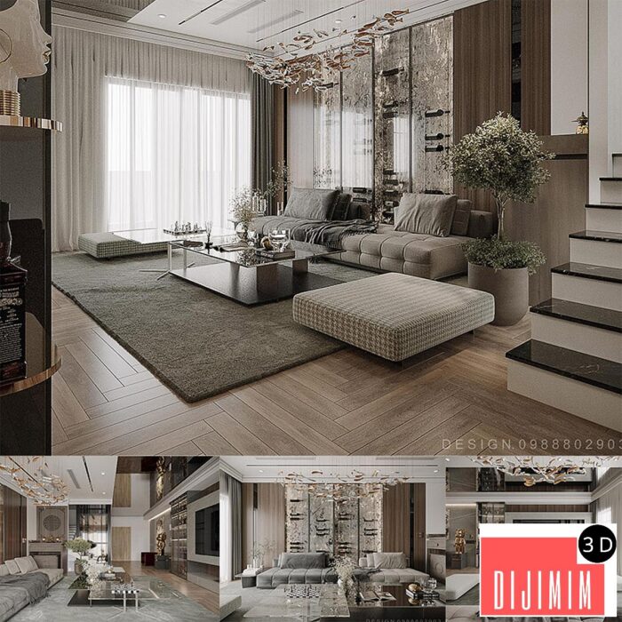 Apartment 21 3dsmax Modern Style - Görsel 1