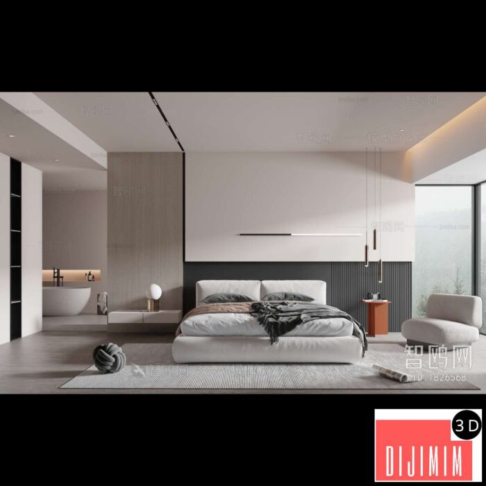 Modern Bedroom ID:392198099 - Görsel 1