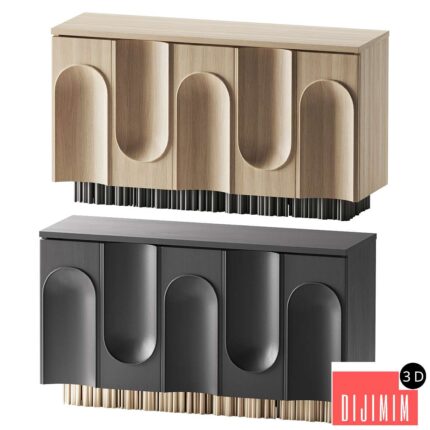 BLACK AND GOLD SIDEBOARD