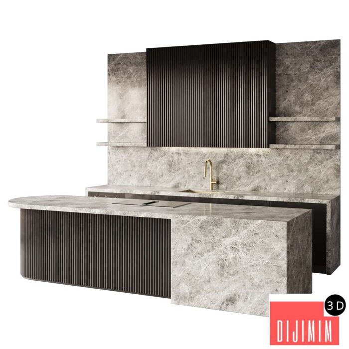 Modern style kitchen with island Kitchen 09 - Görsel 1