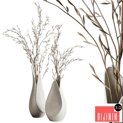 Coals vase from Corner design with branches