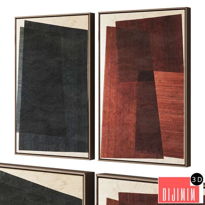 458 frame artwork 12 modern painting art 04 - Görsel 1