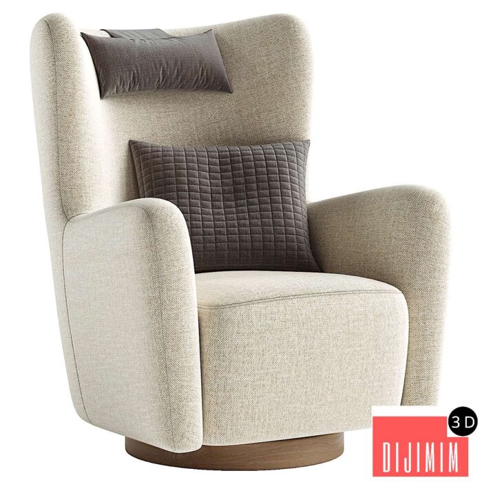 Colette Swivel Armchair - Görsel 1