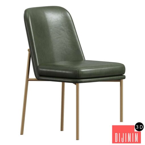 Jack Metal Frame Leather Dining Chair WestElm