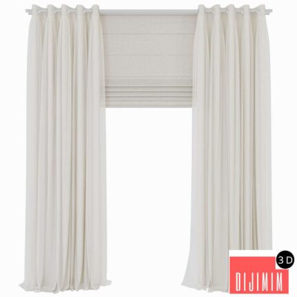 double curtains with tulle
