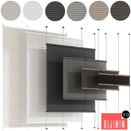 Animated pleated curtains