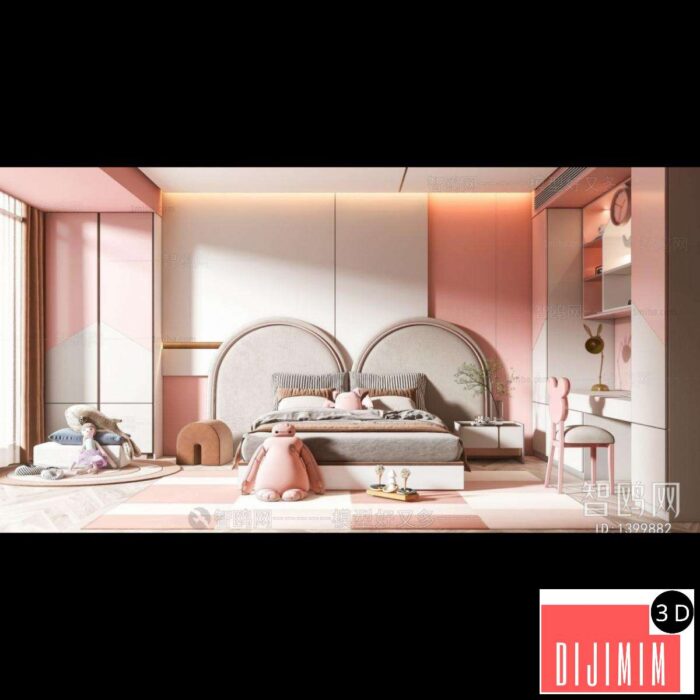 Modern Girl's Room Daughter's Room ID:140698912 - Görsel 1
