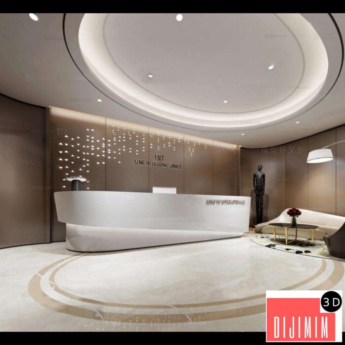 Modern Office Reception Desk ID:452626182 - Görsel 1