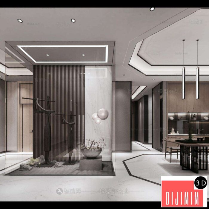 New Chinese Style Hallway ID:909702726 - Görsel 1