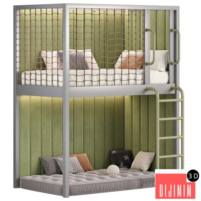 Designer two-level bed Kids room 23 - Görsel 1