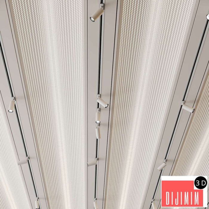 Metal Ceiling Design with lighting - Görsel 1