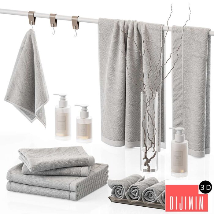 Decorative set for bathroom 04 - Görsel 1