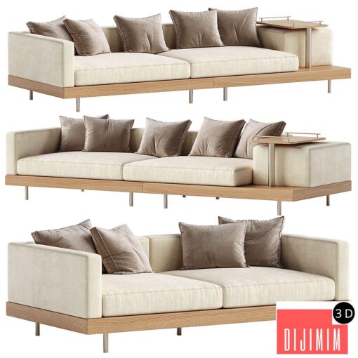 Japandi XXL Wooden Sofa 01