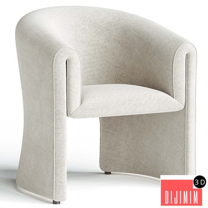 Dining chair Elmore, Portland Cream - Görsel 1