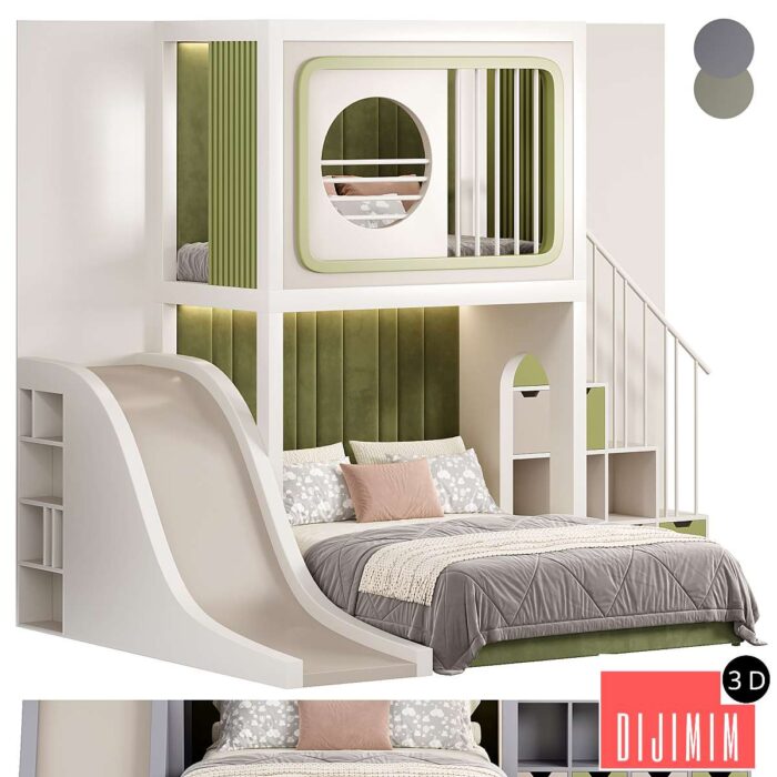 Designer two-level bed Kids room 10 - Görsel 1