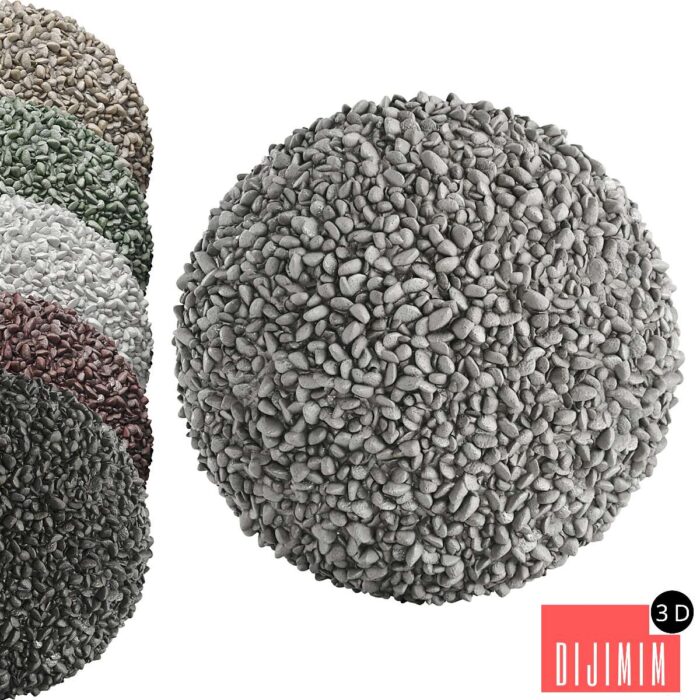 PBR Gravel 02 | 4k | PNG | Seamless | +SBSAR - Görsel 1