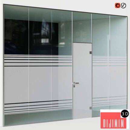 Glass office partitions Doors
