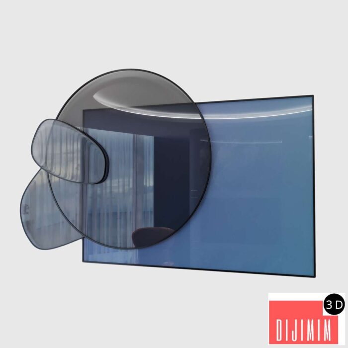 Glass composition on the wall - Görsel 1